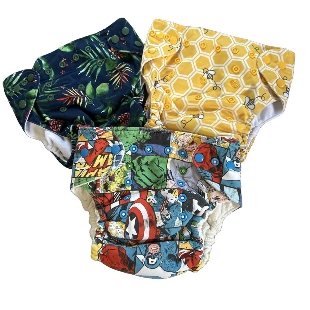6 Reusable Cloth Diapers Infant Baby/Infant Diapers Boys Unisex — image 5 of 5